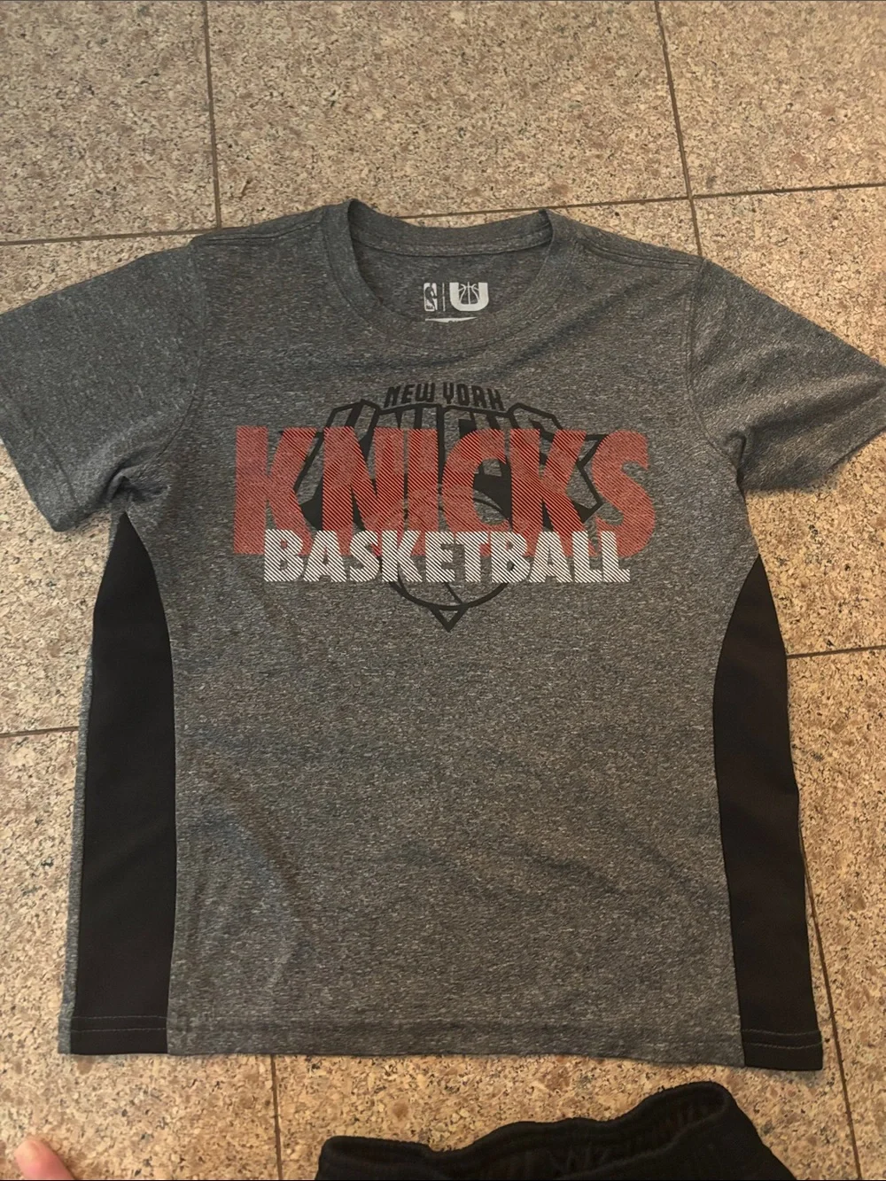 NBA Kids Gray & Black Knicks Basketball Shorts Set